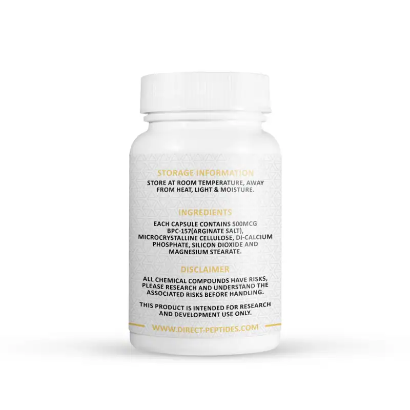 Buy BPC-157 Capsules 500mcg from Direct Peptides - Back
